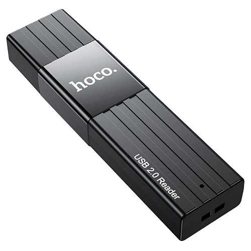 Картридер 2 в 1, USB 2.0, HB20, HOCO, поддержка TF/SD карт