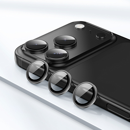 Защитное стекло для iPhone 17 Pro/17 Pro Max, V14, HOCO, на заднюю камеру, черный