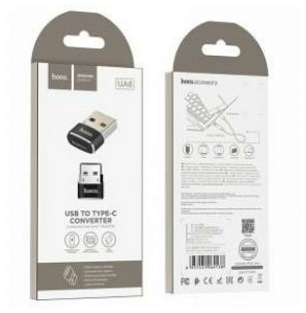 Переходник с USB-A на Type-C, HOCO, UA6