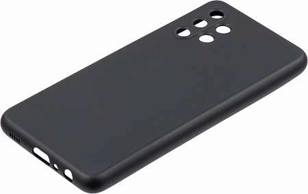 Чехол силиконовый для Samsung Galaxy A32 (4G), с микрофиброй внутри, с защитой камеры, X-CASE, черный