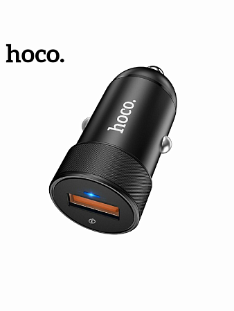 Автомобильное зарядное устройство, 1 USB 18W, QC3.0 (Z32A), HOCO, черный