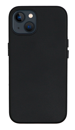 Чехол-накладка для iPhone 14, экокожа, магнитный (MagSafe), черный