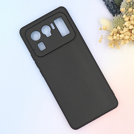 Чехол силиконовый для Xiaomi Mi 11 lite (5G), с микрофиброй внутри, с защитой камеры, X-CASE, черный
