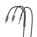 AUX Audio кабель 3,5 мм, UPA10, HOCO, колокольчики, Double lotus rca audio