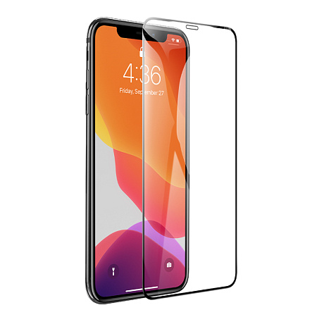 Защитное стекло на iPhone XS Max/11 Pro Max, (G777), HOCO, anti-static, черное