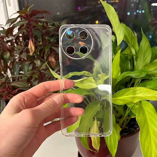 Чехол силиконовый для Realme 11 (4G), с защитой камеры, X-CASE, прозрачный