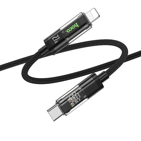 Кабель Lightning to Type-C (PD), HOCO, U116, 1.2м, черный