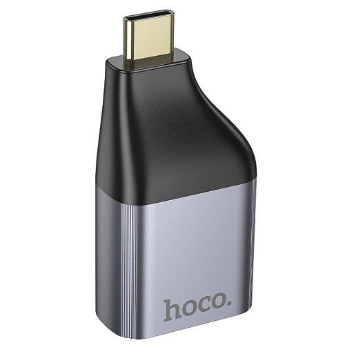 VGA переходник на Type-C, UA34, HOCO, металлический серый