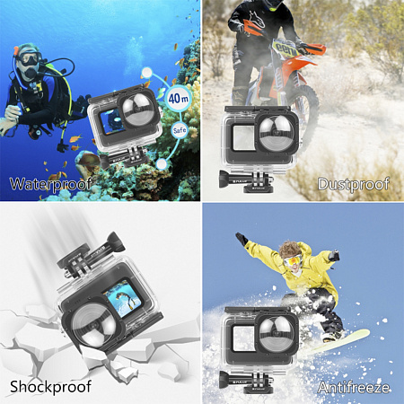 Чехол для GoPro HERO 13/12/11/10/9, для дайвинга 40 м погружение, вакуумный, PULUZ