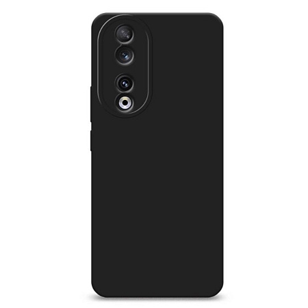 Чехол силиконовый для Honor 90, с микрофиброй внутри, с защитой камеры, X-CASE, черный
