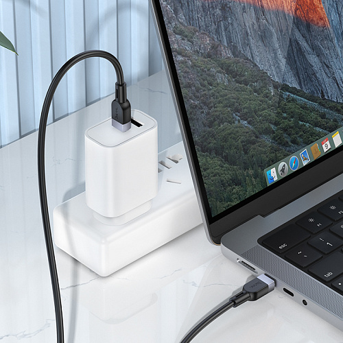 Кабель Type-C на Type-C, HOCO, X109, силиконовый, 2м, 60W, черный