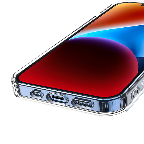Чехол силиконовый для iPhone 14 Plus, Магнитный (MagSafe), HOCO, прозрачный