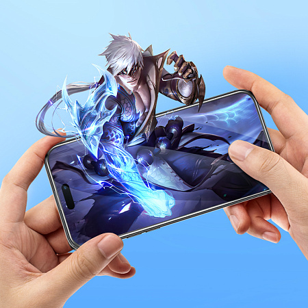 Защитное стекло для iPhone 14 Pro, A32, HOCO, AR Anti-reflection tempered glass, черное