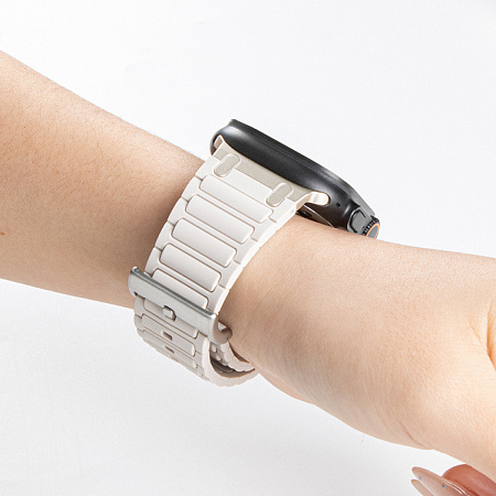 Ремешок на руку для Apple Watch 38/40/41/42 мм, HOCO, WA35, силиконовый, белый