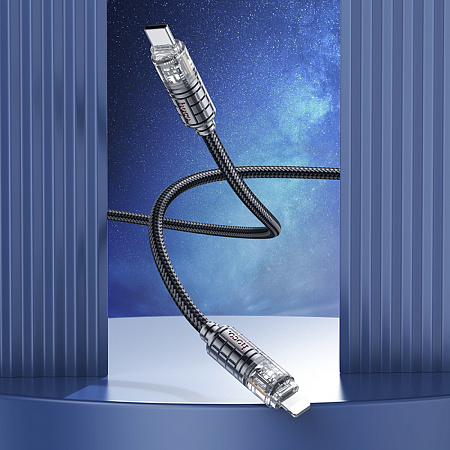 Кабель Lightning to Type-C (PD), HOCO, U122, 1.2м, черный