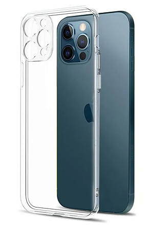 Чехол силиконовый для iPhone 13 Pro Max (6.7), с защитой камеры, X-CASE, прозрачный