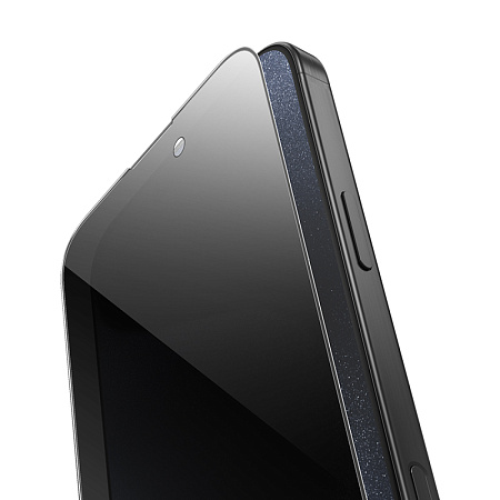 Защитное стекло для iPhone 16 Pro, G18 Plus, HOCO, Shield full screen anti-spy tempered glass, черное