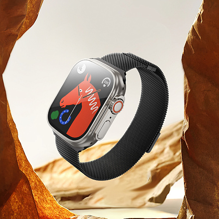 Ремешок на руку для Apple Watch 38/40/41/42 мм, HOCO, AS101, Milanese loop, магнитный, черный