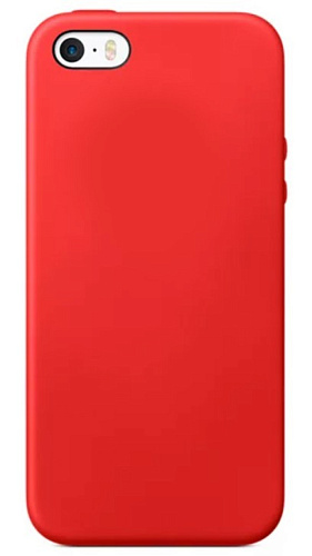 Чехол - накладка для iPhone 5/5S/5SE, Silicon Case, красный