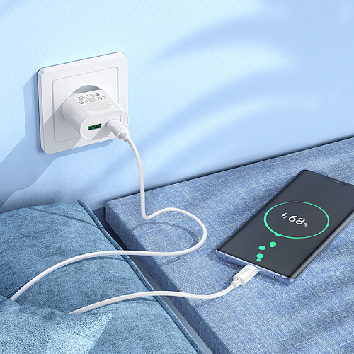 Сетевое зарядное устройство, 1 PD 20W + 1 USB 3.0 QC (C109A), HOCO, белый