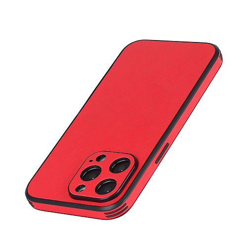 Чехол силиконовый для iPhone 14 Pro (6.1), экокожа, DU DU, красный