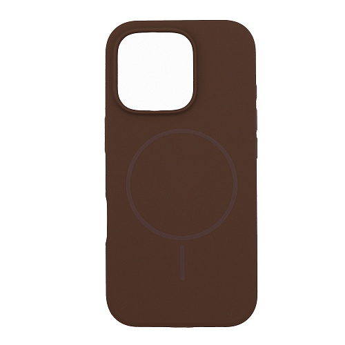 Чехол-накладка для iPhone 16 Pro Max, Silicon Case, магнитный (MagSafe), без лого, X-CASE, коричневый