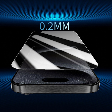 Защитное стекло для iPhone 16 Pro, A34 Slim, HOCO, Full screen HD tempered glass 0.2mm, черное