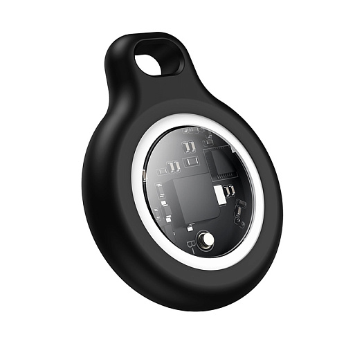 Устройство для поиска вещей E91 (комплект 4 штуки), синхронизация с IOS, Носо, белый с черным чехлом