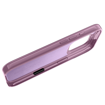 Чехол-накладка для iPhone 16 Pro Max, глянцевый, магнитный (MagSafe), без лого, X-CASE, фиолетовый