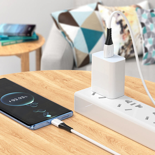 USB Кабель Type-C, HOCO, X82, силиконовый, 1м, белый