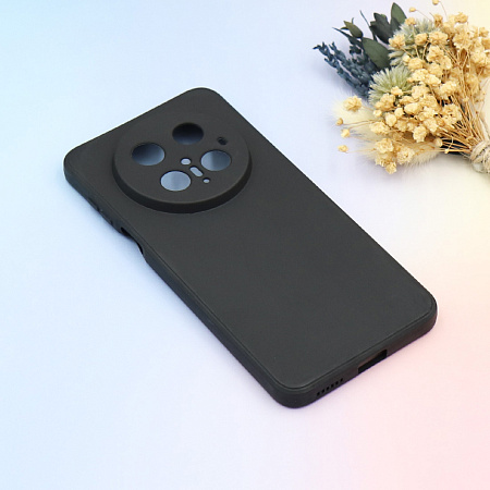 Чехол силиконовый для Huawei Mate 70 Pro, с микрофиброй внутри, с защитой камеры, X-CASE, черный