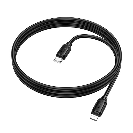 Кабель Lightning to Type-C (PD), HOCO, X115, 27W, 1 метр, цвет черный