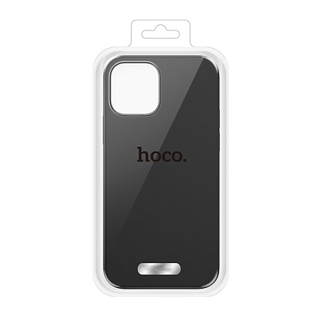Чехол для iPhone 15 Plus, Silicone case, Магнитный (MagSafe), Pure series, HOCO, черный