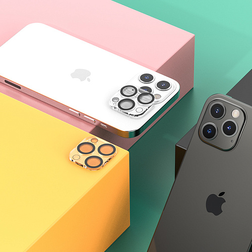 Защитное стекло на iPhone 12 Pro (6.1) G13, HOCO, на заднюю камеру, черное