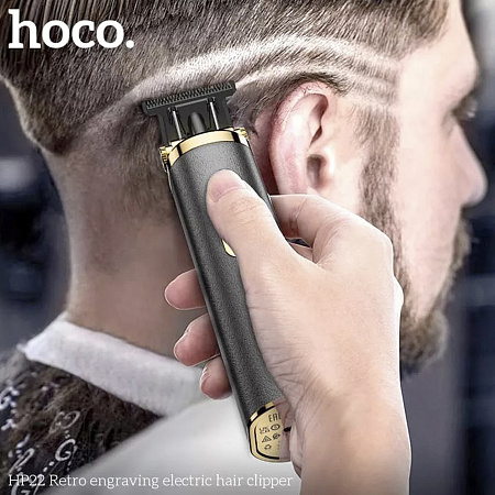 Машинка для стрижки волос, HP22, HOCO, в стиле винтаж, черный