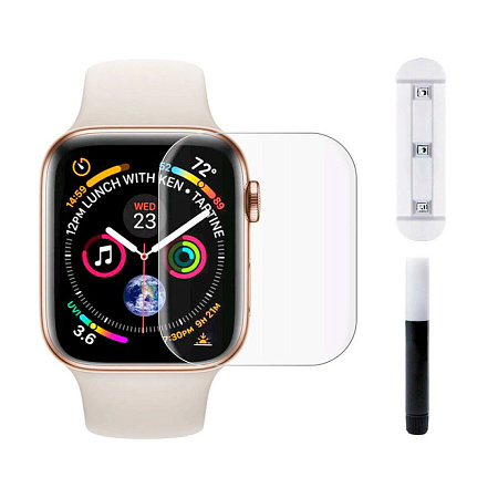 Защитное стекло на Apple Watch, 46mm, ультрафиолет, прозрачное, X-CASE