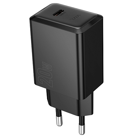 Сетевое зарядное устройство, 1 PD 20W (N68), HOCO, цвет черный