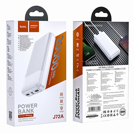  .  20000mAh, J72A, HOCO, 2 USB (5V/2.0A), 