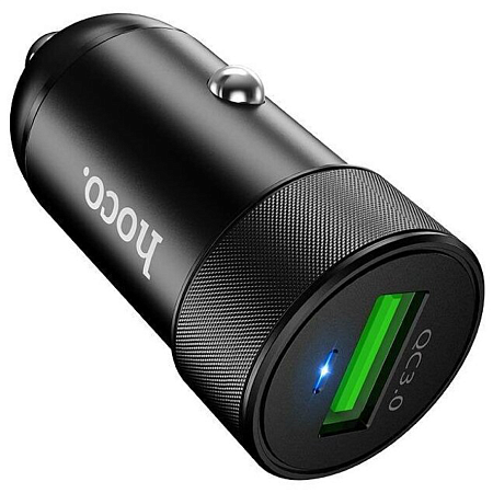 Автомобильное зарядное устройство, 1 USB 18W, QC3.0 (Z32A), HOCO, черный