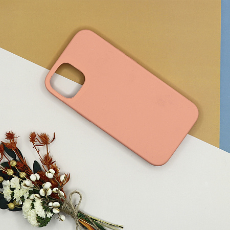 Чехол - накладка для iPhone 11, Silicon Case, без лого, лососевый