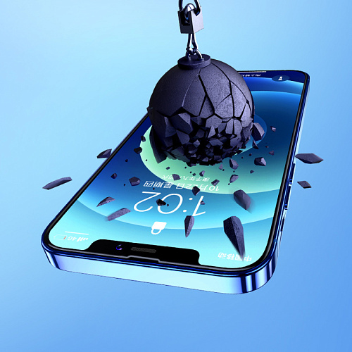 Защитное стекло на iPhone 13 Pro Max (6.7)/14 Plus, G16, HOCO, Guardian shield serie, черное