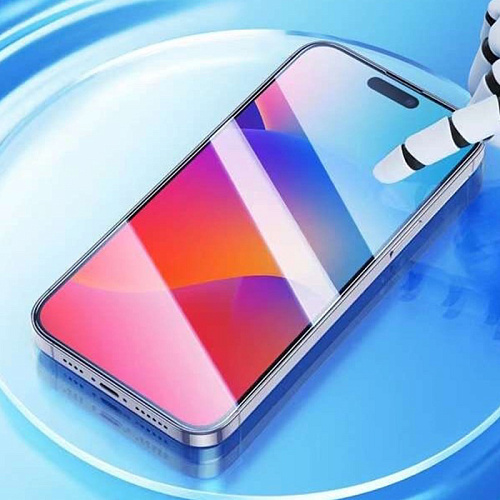 Защитное стекло для iPhone 15 Pro, G5, HOCO, Full screen silk screen HD tempered glass, черное