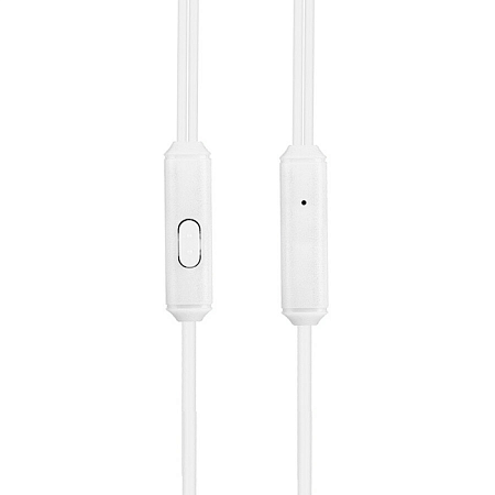 Проводные наушники M14 Universal Earphone, вакуумные с микрофоном, HOCO, белые