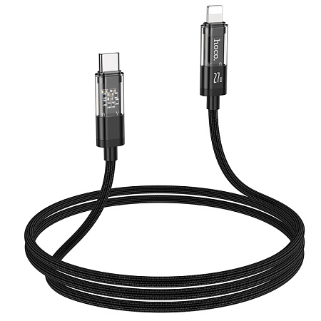Кабель Lightning to Type-C (PD), HOCO, U116, 1.2м, черный