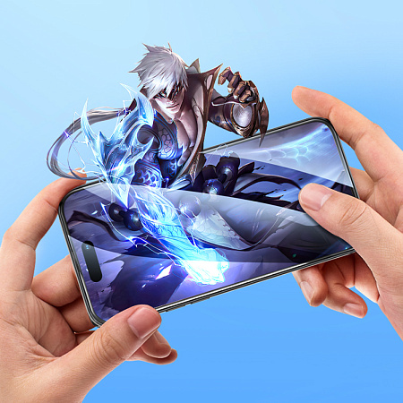 Защитное стекло для iPhone 14 Pro Max, G16, HOCO, Guardian shield serie, черное