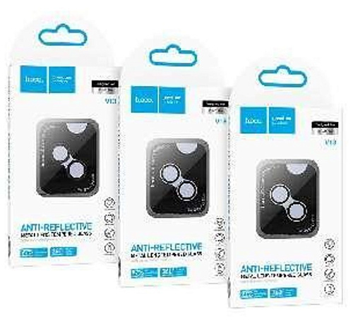 Защитное стекло для iPhone 15/15 Plus, V13, HOCO, на заднюю камеру, черный