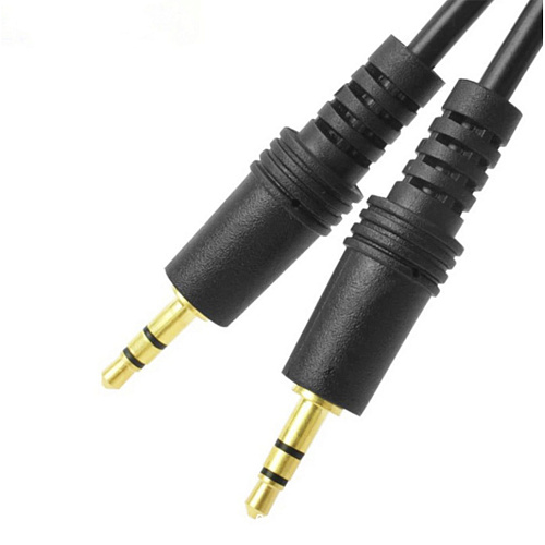 AUX Audio кабель 3,5 мм папа- 3,5 мм папа, 5 метров, цвет черный