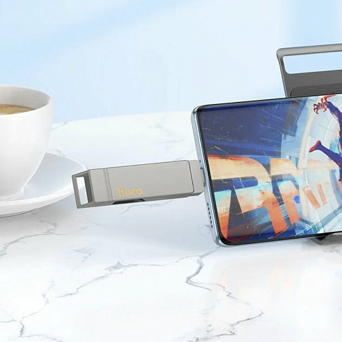 USB Flash Drive 128GB Smart Type-C 3.2 Gen 1 (UD15) 2 в 1 , скорость записи 40-80 МБ/С, скорость чтения 160-200МБ/С
