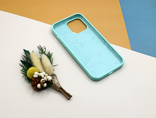 Чехол-накладка для iPhone 14 Pro Max, Silicon Case, без лого, бирюзовый