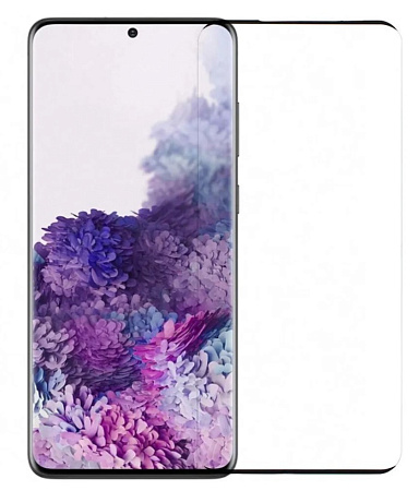 Защитное стекло на Samsung Galaxy S20 Plus /S11, 30D, проклейка по краю, черное, X-CASE